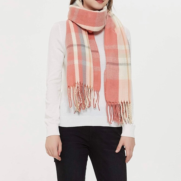 Wander Agio Women's Fashion Long Shawl Big Grid Winter Warm Lattice Large Scarf - Picture 3 of 4